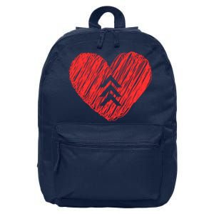 Down Syndrome Awareness Heart 16 in Basic Backpack