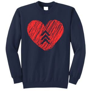 Down Syndrome Awareness Heart Tall Sweatshirt