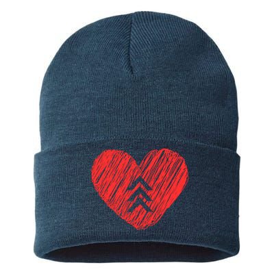 Down Syndrome Awareness Heart Sustainable Knit Beanie