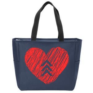 Down Syndrome Awareness Heart Zip Tote Bag