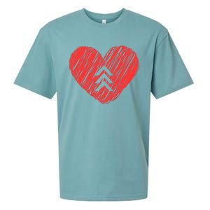 Down Syndrome Awareness Heart Sueded Cloud Jersey T-Shirt