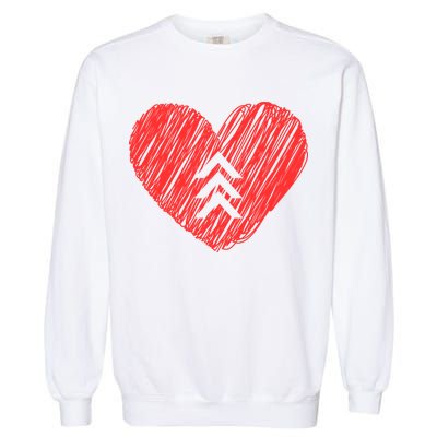Down Syndrome Awareness Heart Garment-Dyed Sweatshirt