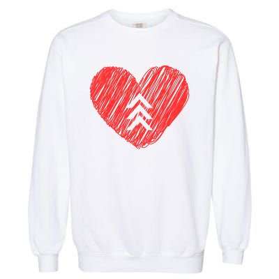 Down Syndrome Awareness Heart Garment-Dyed Sweatshirt