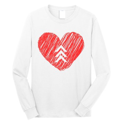 Down Syndrome Awareness Heart Long Sleeve Shirt