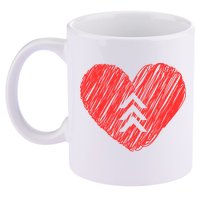 Down Syndrome Awareness Heart 11oz C Handle Ceramic Mug