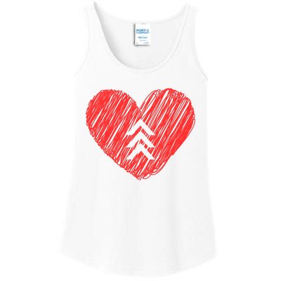 Down Syndrome Awareness Heart Ladies Essential Tank