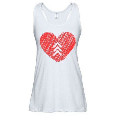 Down Syndrome Awareness Heart Ladies Essential Flowy Tank