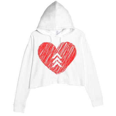 Down Syndrome Awareness Heart Crop Fleece Hoodie