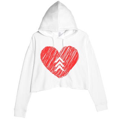 Down Syndrome Awareness Heart Crop Fleece Hoodie