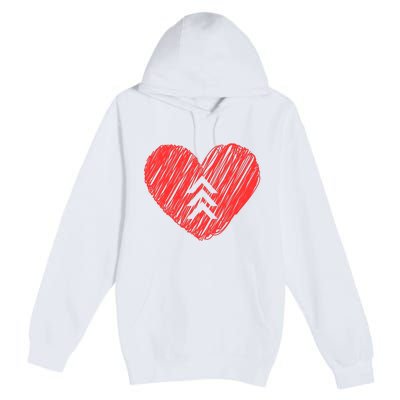 Down Syndrome Awareness Heart Premium Pullover Hoodie