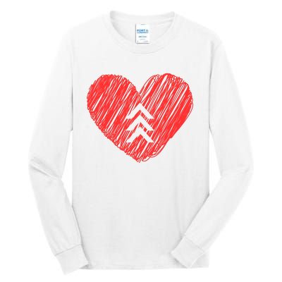 Down Syndrome Awareness Heart Tall Long Sleeve T-Shirt