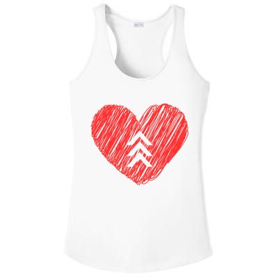 Down Syndrome Awareness Heart Ladies PosiCharge Competitor Racerback Tank