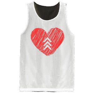 Down Syndrome Awareness Heart Mesh Reversible Basketball Jersey Tank