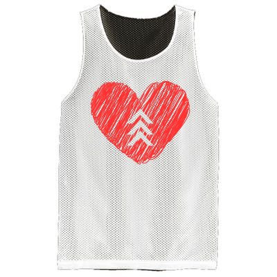 Down Syndrome Awareness Heart Mesh Reversible Basketball Jersey Tank