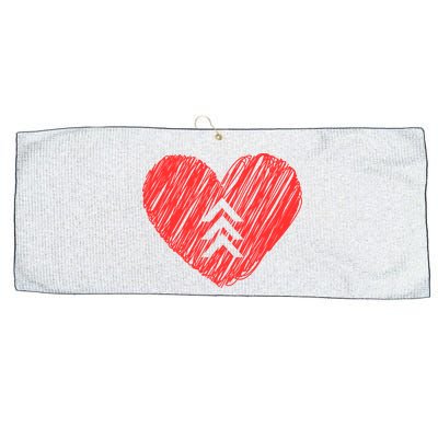 Down Syndrome Awareness Heart Large Microfiber Waffle Golf Towel