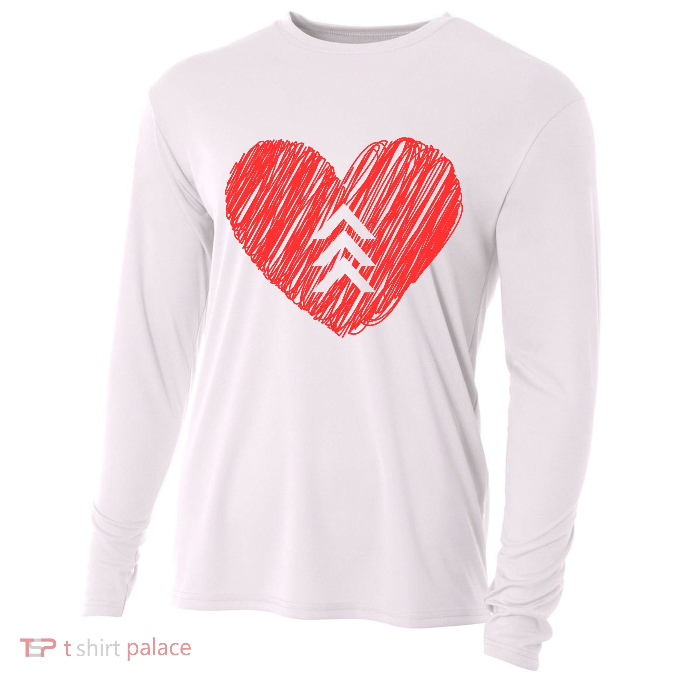 Down Syndrome Awareness Heart Cooling Performance Long Sleeve Crew