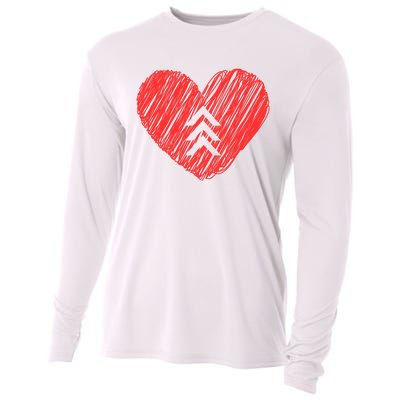 Down Syndrome Awareness Heart Cooling Performance Long Sleeve Crew