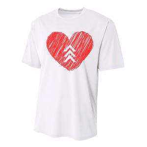 Down Syndrome Awareness Heart Performance Sprint T-Shirt