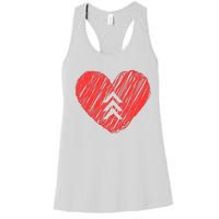 Down Syndrome Awareness Heart Women's Racerback Tank