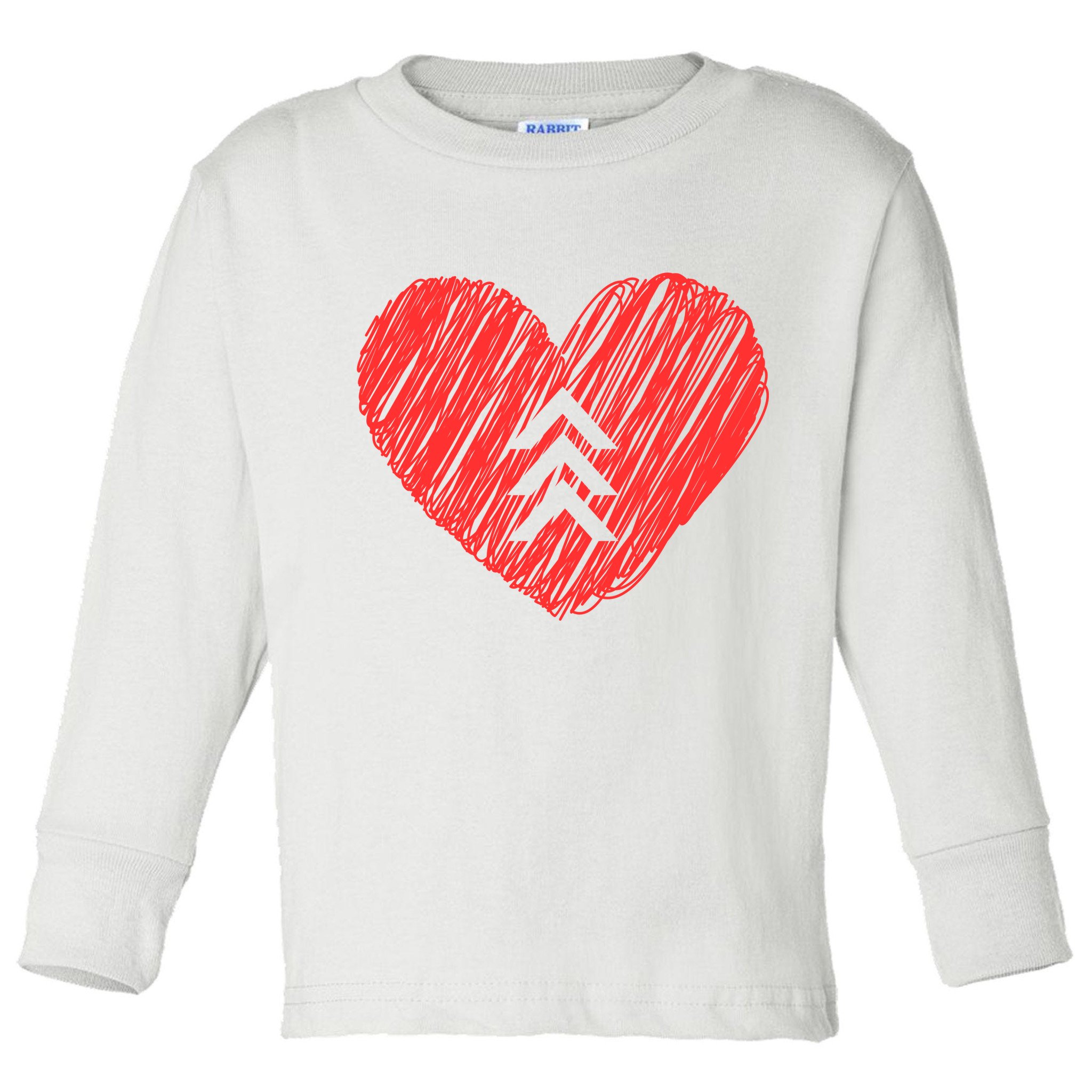 Down Syndrome Awareness Heart Toddler Long Sleeve Shirt