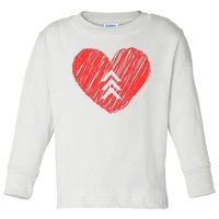 Down Syndrome Awareness Heart Toddler Long Sleeve Shirt