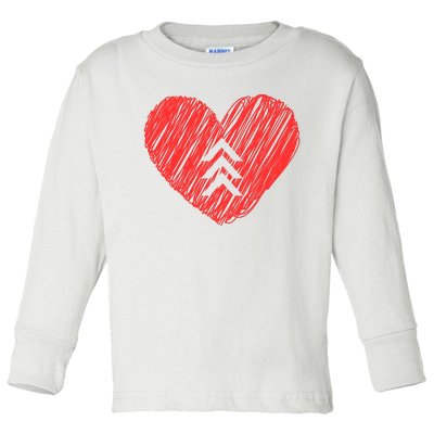 Down Syndrome Awareness Heart Toddler Long Sleeve Shirt