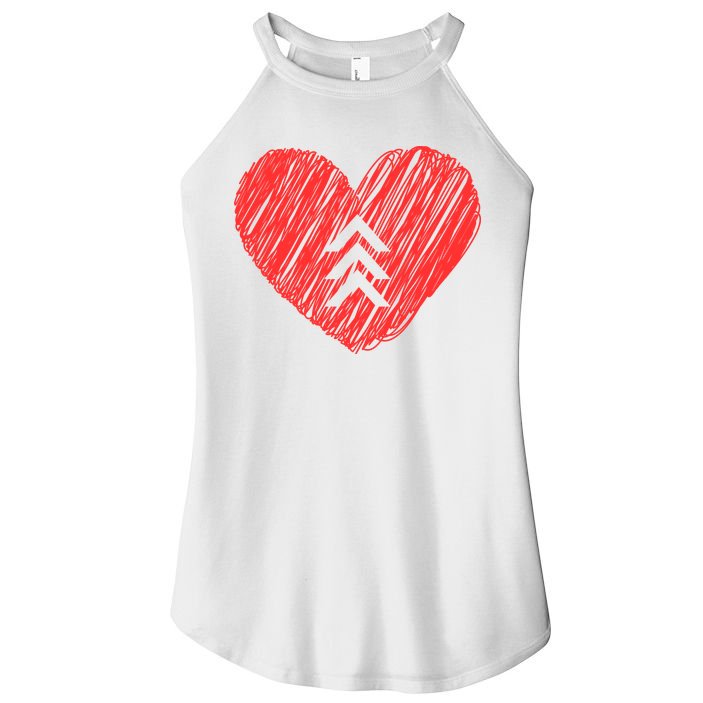Down Syndrome Awareness Heart Women's Perfect Tri Rocker Tank