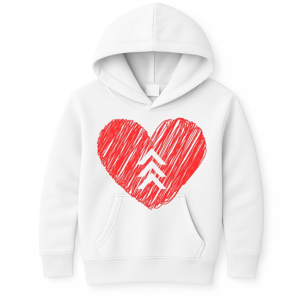 Down Syndrome Awareness Heart Kids Hoodie