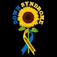 Down Syndrome Awareness Sunflower Ribbon Drawstring Bag