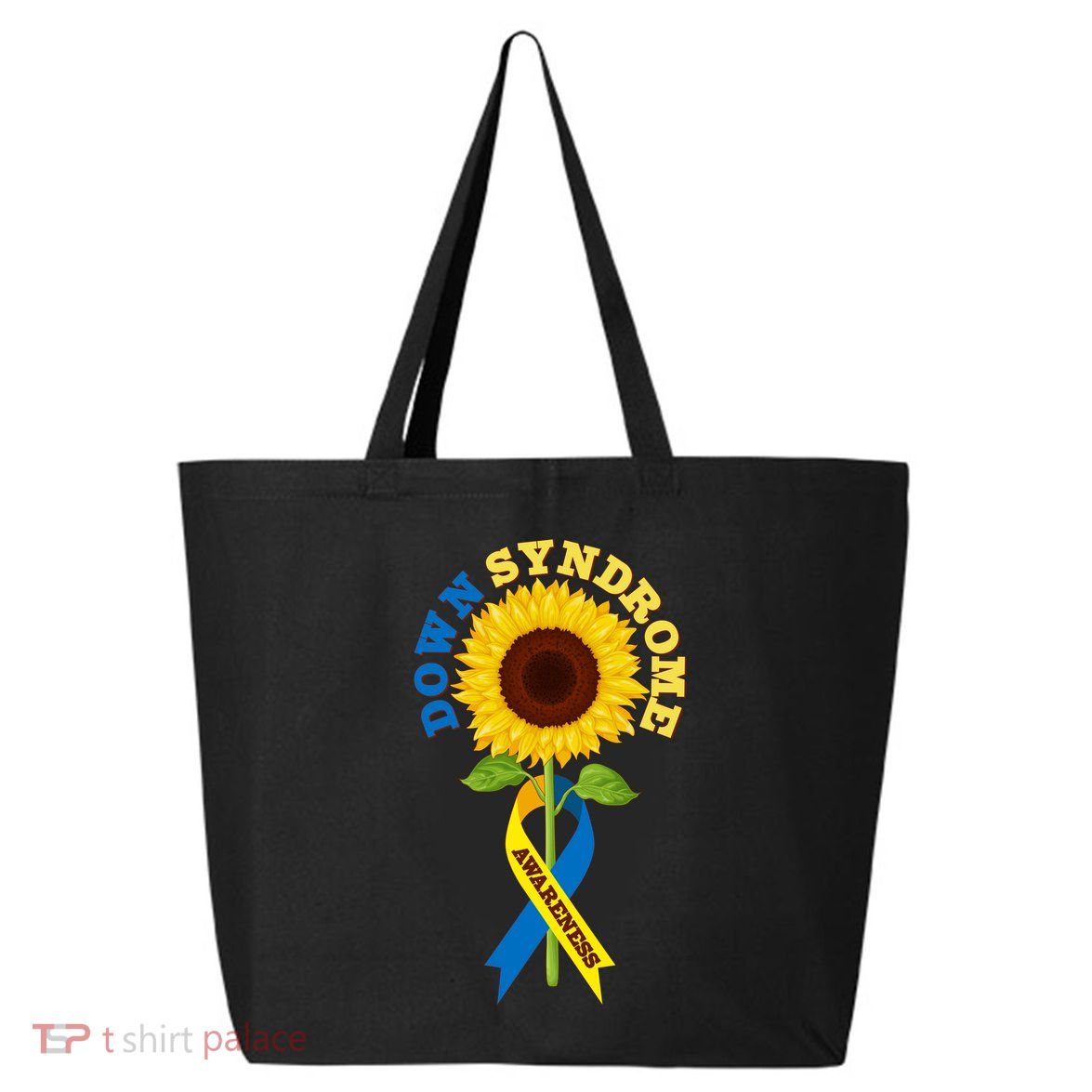 Down Syndrome Awareness Sunflower Ribbon 25L Jumbo Tote