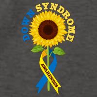 Down Syndrome Awareness Sunflower Ribbon Vector Backpack