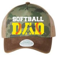 Dad Softball Apparel Yellow Softball Dad Legacy Tie Dye Trucker Hat