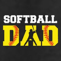 Dad Softball Apparel Yellow Softball Dad Garment-Dyed Fleece Hoodie