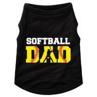 Dad Softball Apparel Yellow Softball Dad Doggie Tank