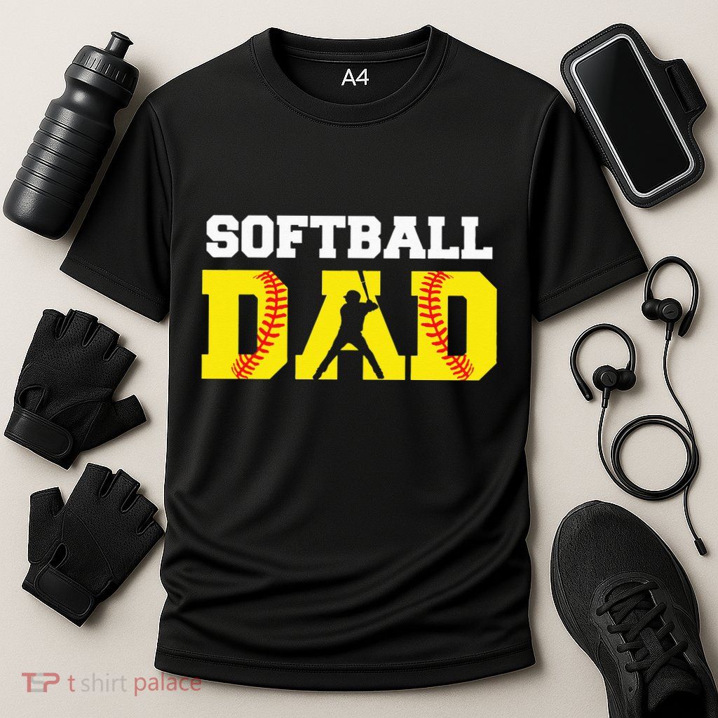Dad Softball Apparel Yellow Softball Dad Performance Shirt