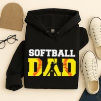 Dad Softball Apparel Yellow Softball Dad Hoodie