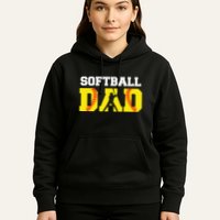 Dad Softball Apparel Yellow Softball Dad Hoodie