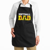 Dad Softball Apparel Yellow Softball Dad Apron
