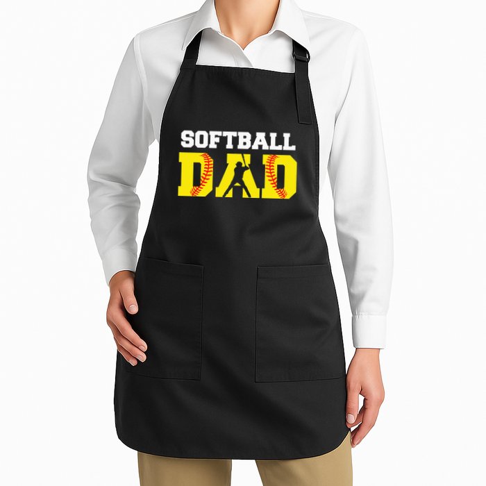 Dad Softball Apparel Yellow Softball Dad Apron