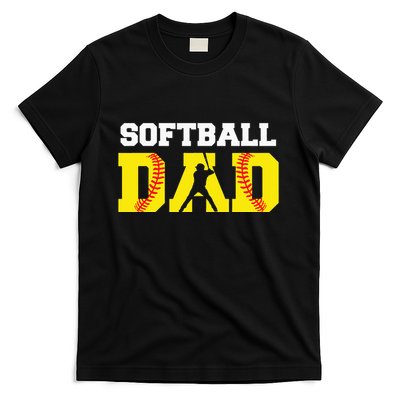 Dad Softball Apparel Yellow Softball Dad T-Shirt