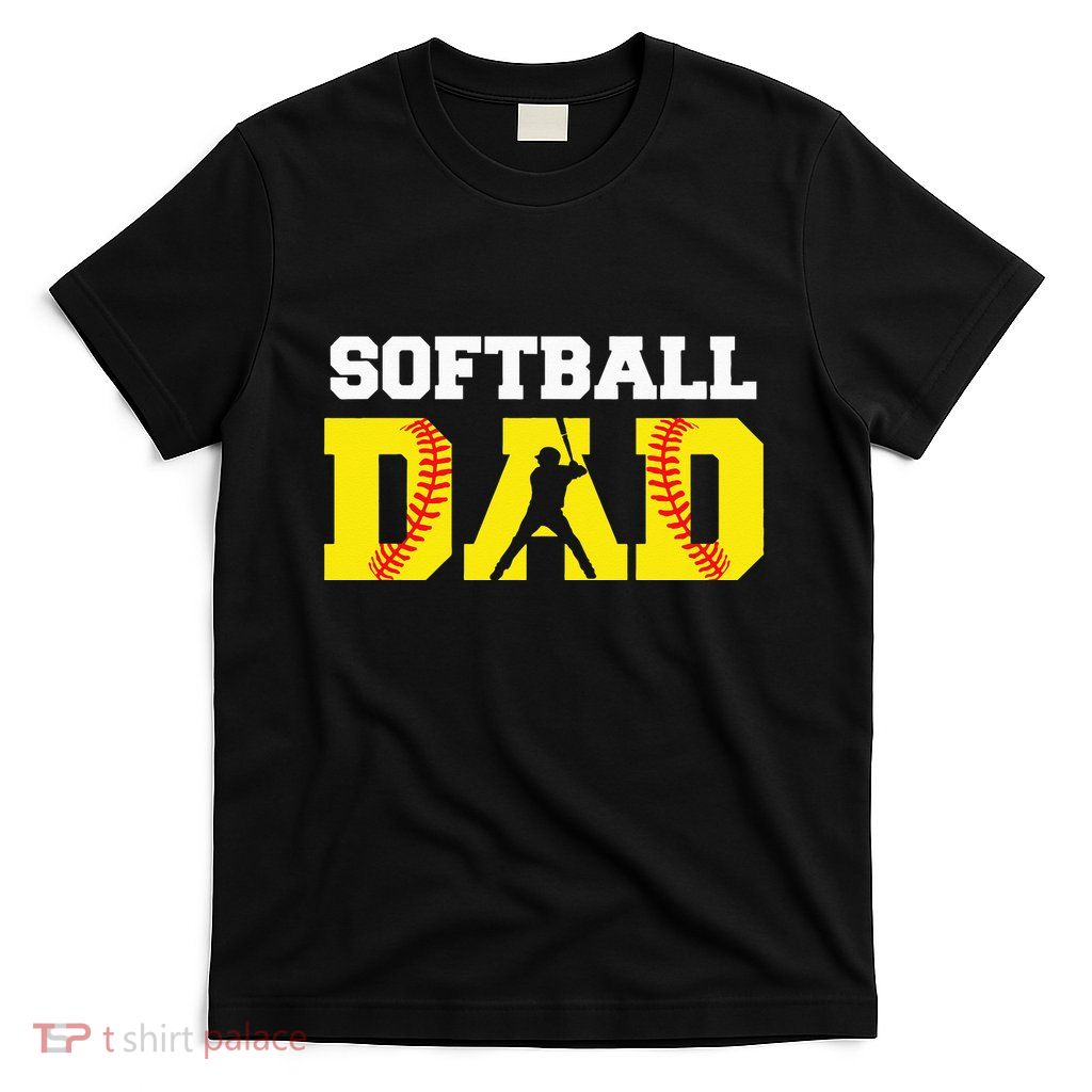 Dad Softball Apparel Yellow Softball Dad T-Shirt