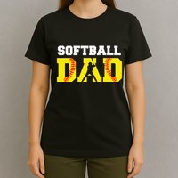 Dad Softball Apparel Yellow Softball Dad T-Shirt