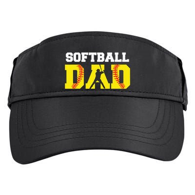 Dad Softball Apparel Yellow Softball Dad Adult Drive Performance Visor