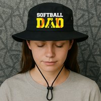 Dad Softball Apparel Yellow Softball Dad Bucket Hat