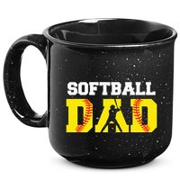 Dad Softball Apparel Yellow Softball Dad 15oz Campfire Ceramic Mug