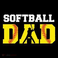 Dad Softball Apparel Yellow Softball Dad Flatbill Hat