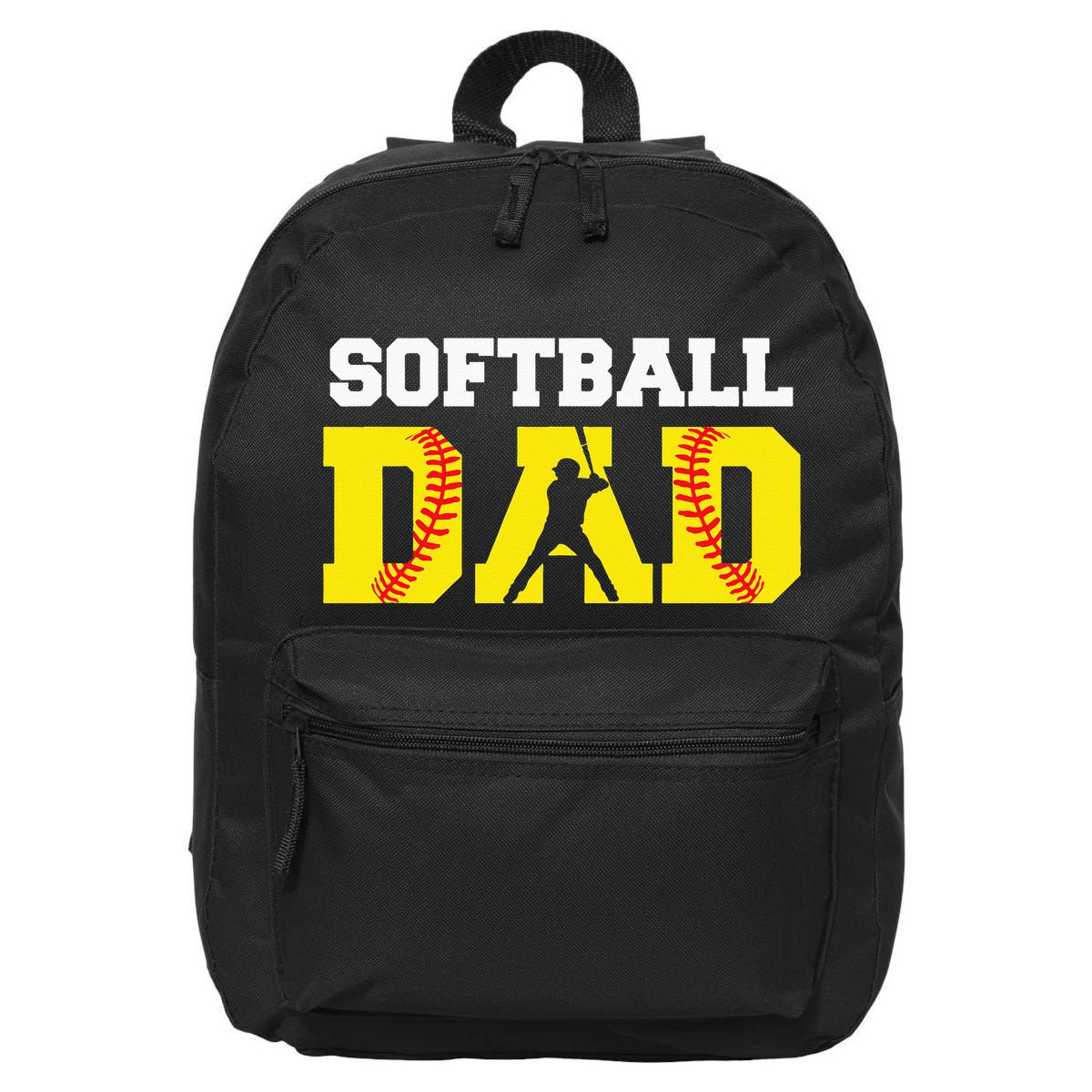 Dad Softball Apparel Yellow Softball Dad 16 in Basic Backpack