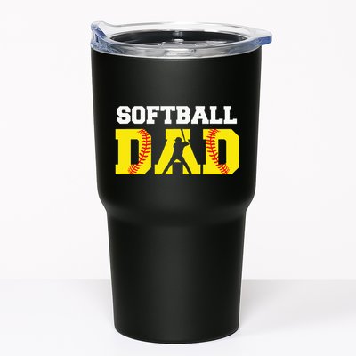 Dad Softball Apparel Yellow Softball Dad Tumbler