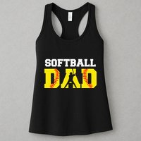 Dad Softball Apparel Yellow Softball Dad Womens Tank Top