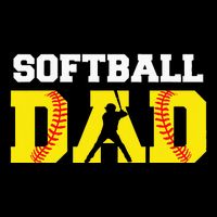 Dad Softball Apparel Yellow Softball Dad Pom Pom 12in Knit Beanie